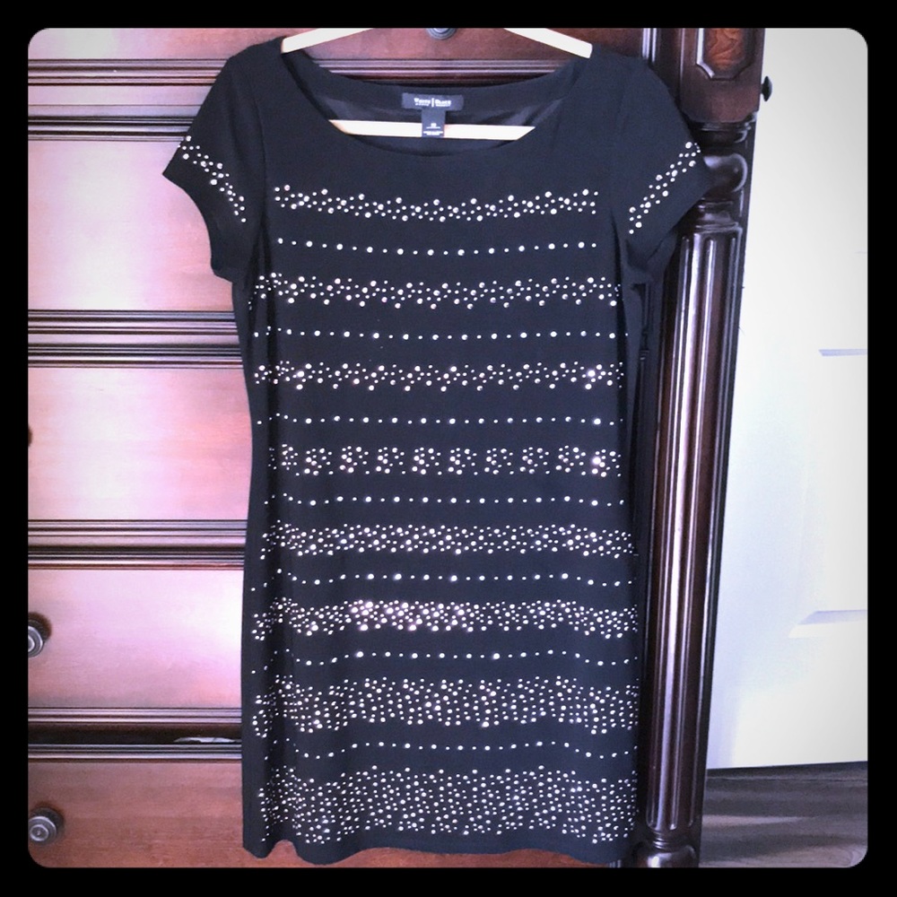 WHBM LBD with silver/copper embellishment